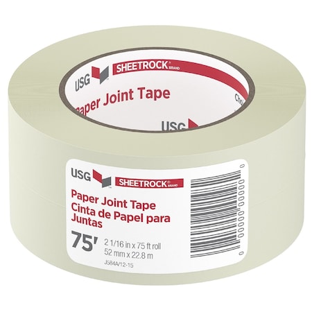 Usg USG Sheetrock 75 ft. L X 2-1/16 in. W Paper White Self Adhesive Joint Tape 380041